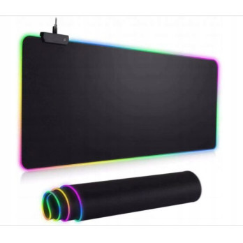 DUŻA MATA GAMINGOWA PODKŁADKA DLA GRACZY NA BIURKO PODŚWIETLANA LED RGB