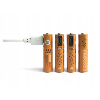 BATERIE PALUSZKI AKUMULATORY ŁADOWANE KABLEM USB-C AAA 4 szt