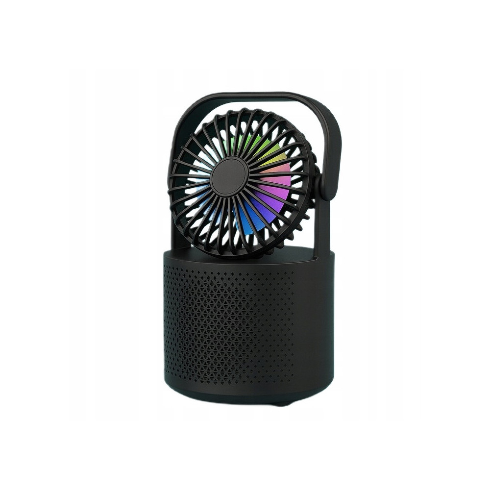 Hoffen Wentylator z Głośnikiem Podświetlenie RGB Bluetooth Radio FM
