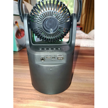 Hoffen Wentylator z Głośnikiem Podświetlenie RGB Bluetooth Radio FM