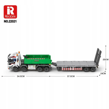 Klocki konstrukcyjne REOBRIX MECHANICAL CIĘŻARÓWKA Z PRZYCZEPĄ 2950 EL.