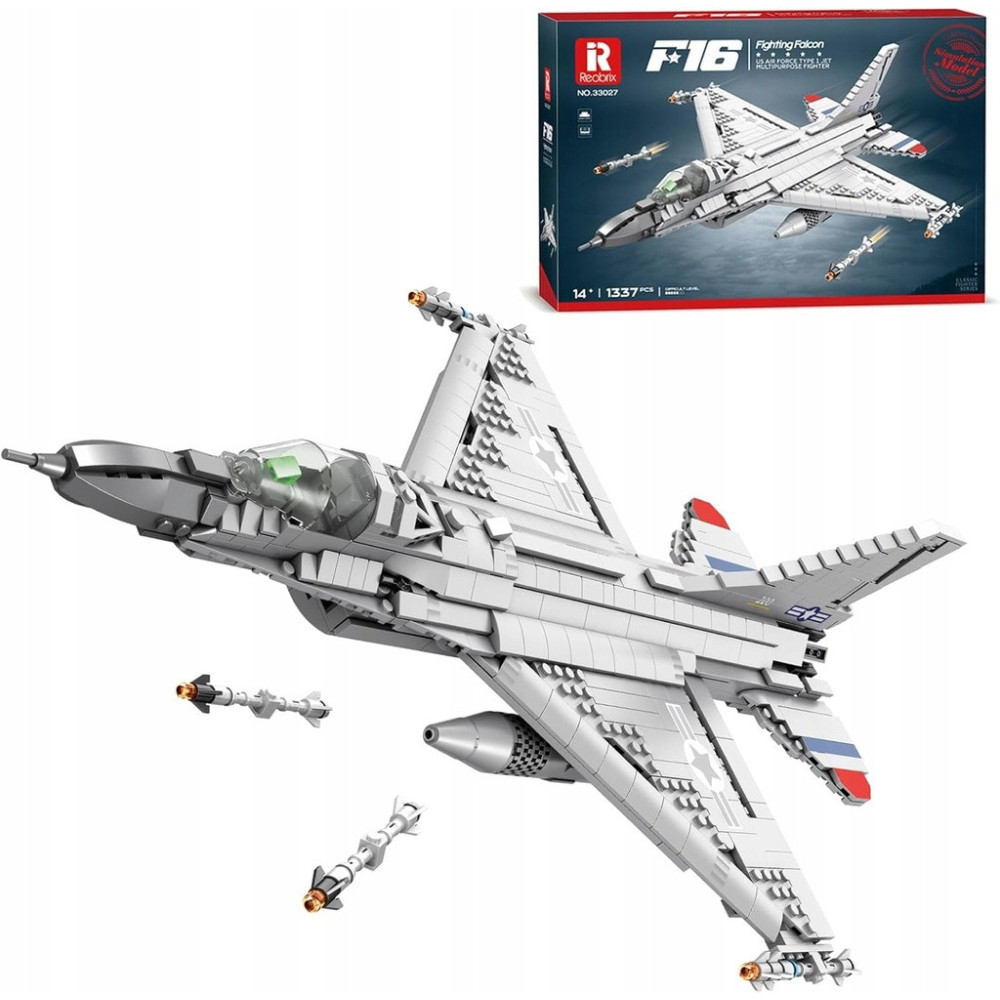 KLOCKI KONSTRUKCYJNE REOBRIX SAMOLOT WOJSKOWY F-16 ZESTAW DO BUDOWY