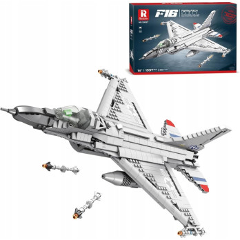 KLOCKI KONSTRUKCYJNE REOBRIX SAMOLOT WOJSKOWY F-16 ZESTAW DO BUDOWY