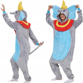DUMBO SŁONIK ONESIE SŁOŃ DISNEY PIZAMA DRES PRZEBRANIE KOSTIUM L
