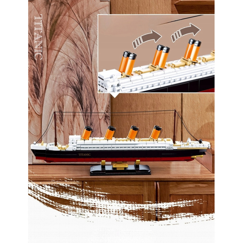 KLOCKI KONSTRUKCYJNE TITANIC STATEK FIGURKI 481 KLOCKÓW DO UŁOŻENIA