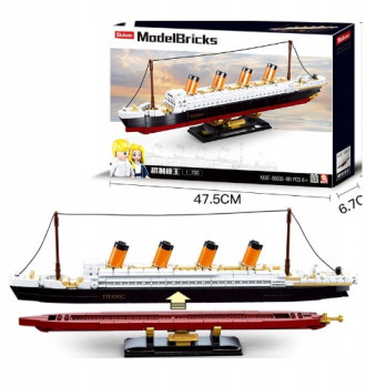 KLOCKI KONSTRUKCYJNE TITANIC STATEK FIGURKI 481 KLOCKÓW DO UŁOŻENIA