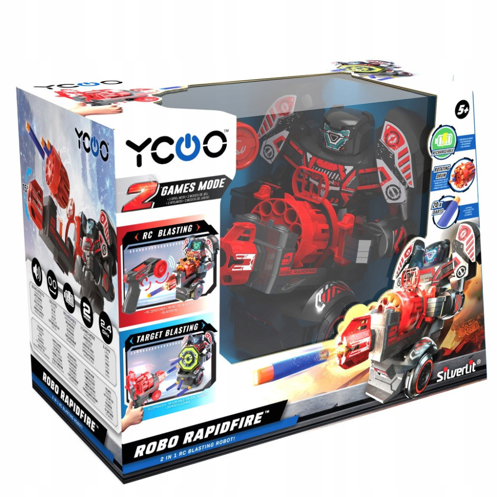 SILVERLIT ROBO RAPIDFIRE ROBOT ZABAWKA DLA DZIECI STRZELANIE DO CELU