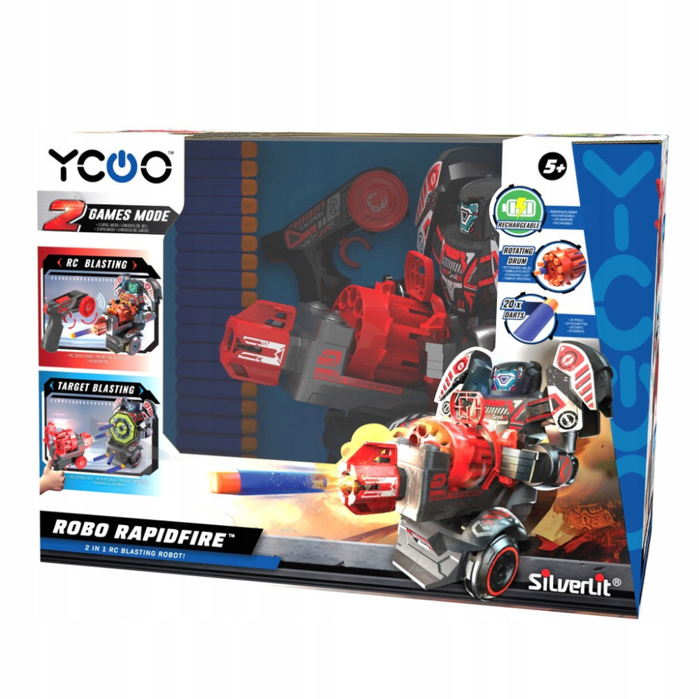 SILVERLIT ROBO RAPIDFIRE ROBOT ZABAWKA DLA DZIECI STRZELANIE DO CELU