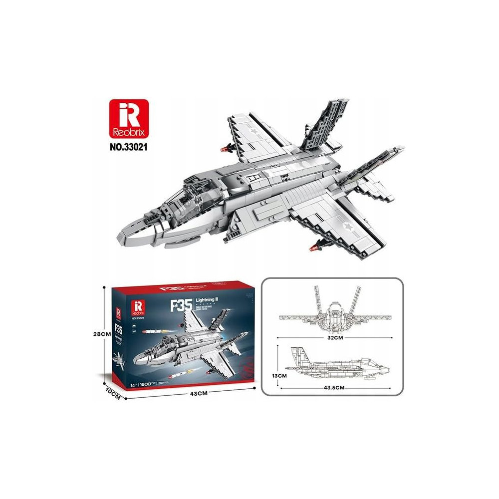 KLOCKI KONSTRUKCYJNE REOBRIX SAMOLOT WOJSKOWY F-35 LIGHTNING II FIGHTER JET