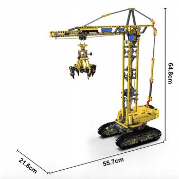 KLOCKI KONSTRUKCYJNE MOULD KING 17059 MOBILNY DŹWIG ŻURAW RC DO UŁOŻENIA