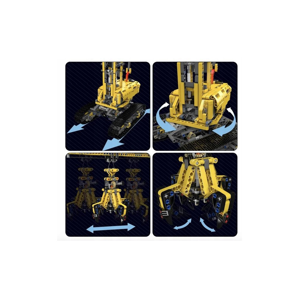 KLOCKI KONSTRUKCYJNE MOULD KING 17059 MOBILNY DŹWIG ŻURAW RC DO UŁOŻENIA