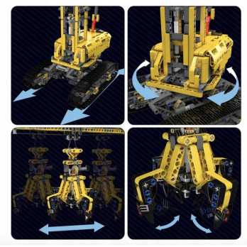 KLOCKI KONSTRUKCYJNE MOULD KING 17059 MOBILNY DŹWIG ŻURAW RC DO UŁOŻENIA