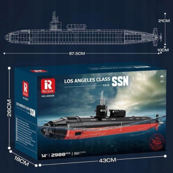 KLOCKI KONSTRUKCYJNE REOBRIX ŁÓDŹ PODWODNA Los Angeles-class SSN 2988 EL.