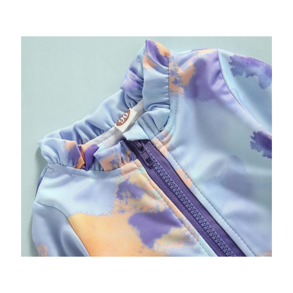 STRÓJ KĄPIELOWY DZIEWCZĘCY KOMBINEZON TIE DYE UV UPF50+ 128/134 6+LAT