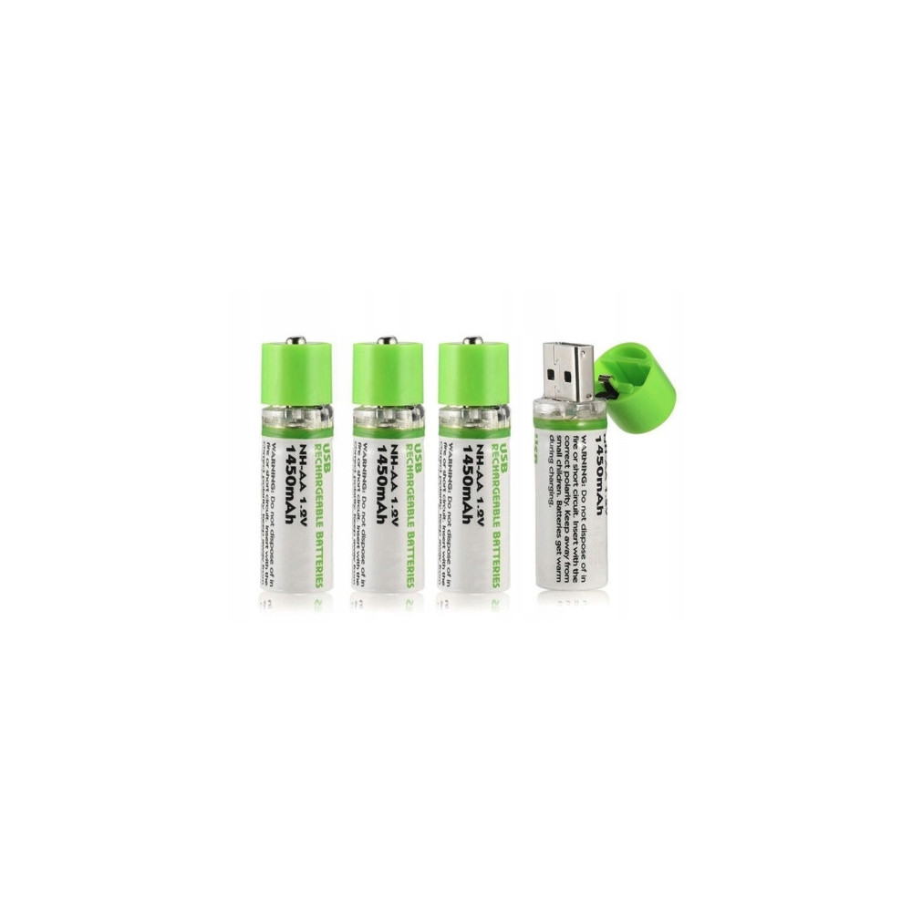 AKUMULATOR BATERIA AA ŁADOWANA USB 1450mAh ZESTAW 4 sztuki