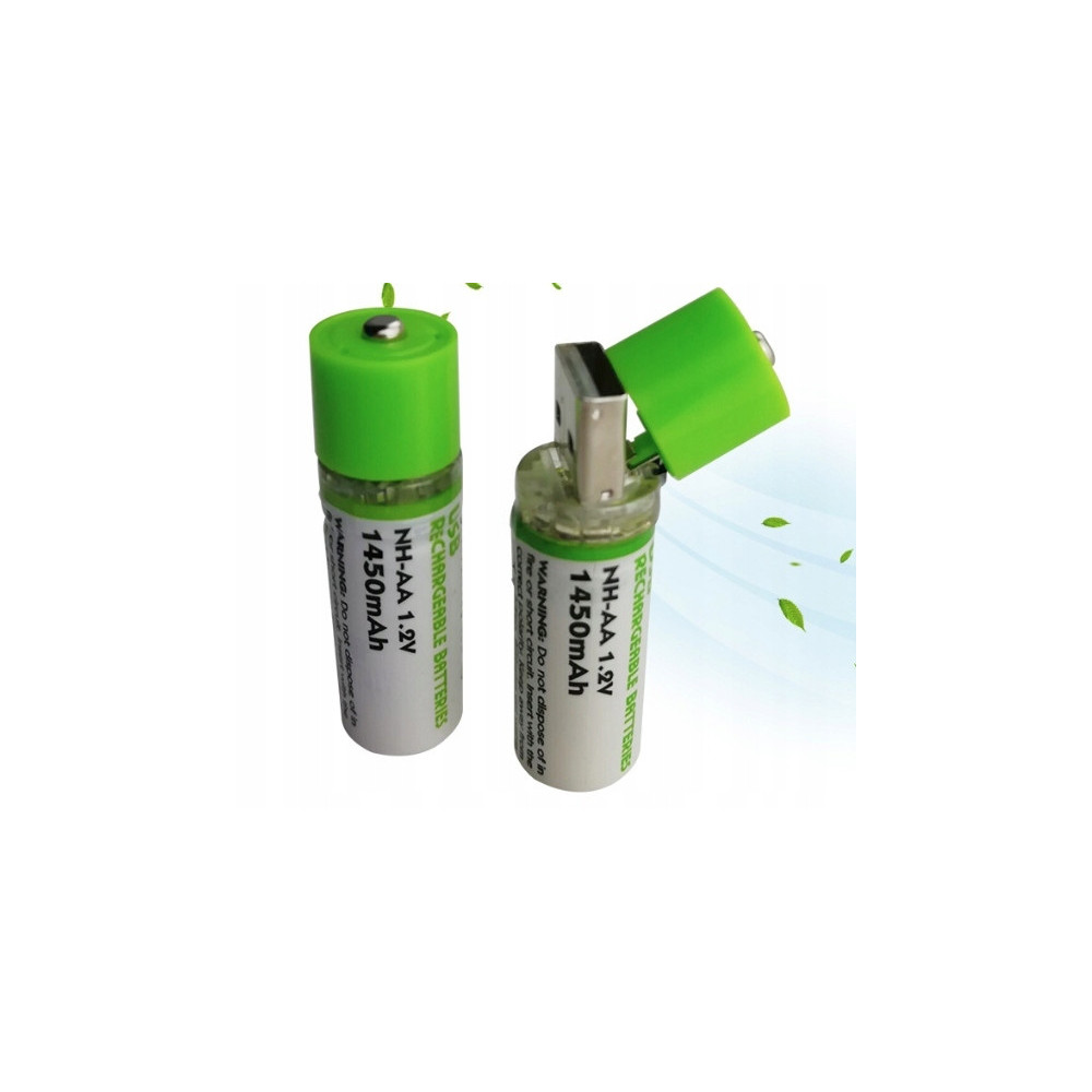AKUMULATOR BATERIA AA ŁADOWANA USB 1450mAh ZESTAW 4 sztuki