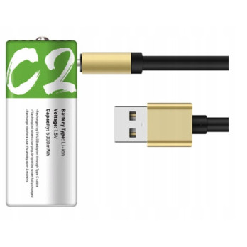 BATERIE PALUSZKI AKUMULATOR-KI C USB-C R14 2SZT WIELOKROTNEGO UŻYTKU