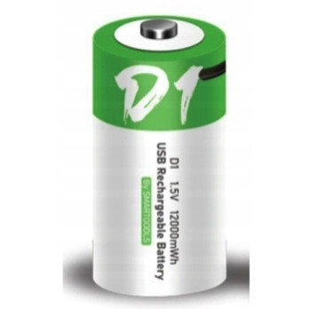 BATERIA AKUMULATOR SMARTOOOLS 1.5V D 650mAh USB-C 2SZT