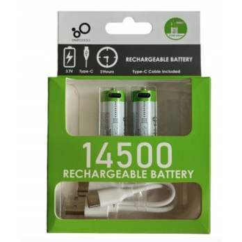 BATERIA AKUMULATOR SMARTOOOLS 3.7V 14500 700mAh 2SZT WIELOKROTNEGO UŻYTKU