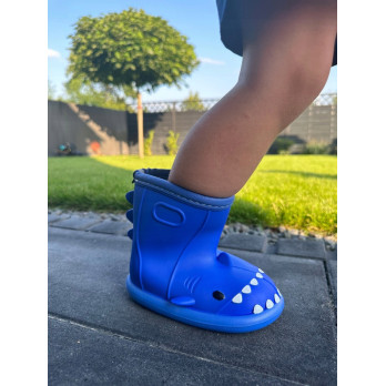 KALOSZE DZIECIĘCE REKINY SHARK-i GUMOWE BUTY 29-30 RÓŻOWE