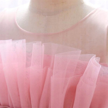 ŚLICZNA SUKIENKA DZIECIĘCA WIZYTOWA OKAZJE ROZKLOSZOWANA RÓŻOWA PINK 110