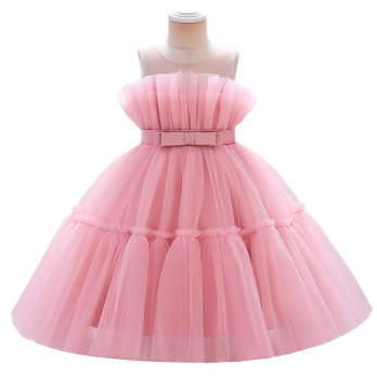 ŚLICZNA SUKIENKA DZIECIĘCA WIZYTOWA OKAZJE ROZKLOSZOWANA RÓŻOWA PINK 98/104