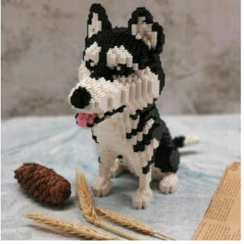 KLOCKI KONSTRUKCYJNE PIES HUSKY DOG 2100 ELEMENTÓW DLA DZIECI PREZENT