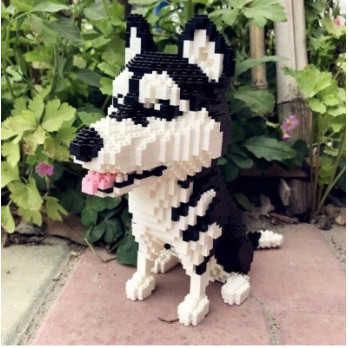 KLOCKI KONSTRUKCYJNE PIES HUSKY DOG 2100 ELEMENTÓW DLA DZIECI PREZENT
