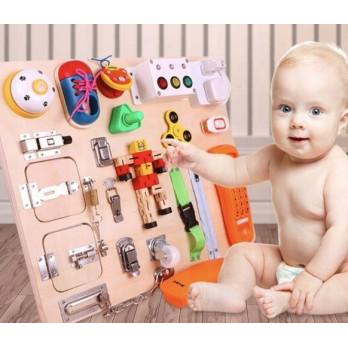 TABLICA SENSORYCZNA MANIPULACYJNA MONTESSORI MATA PREZENT DLA DZIECI