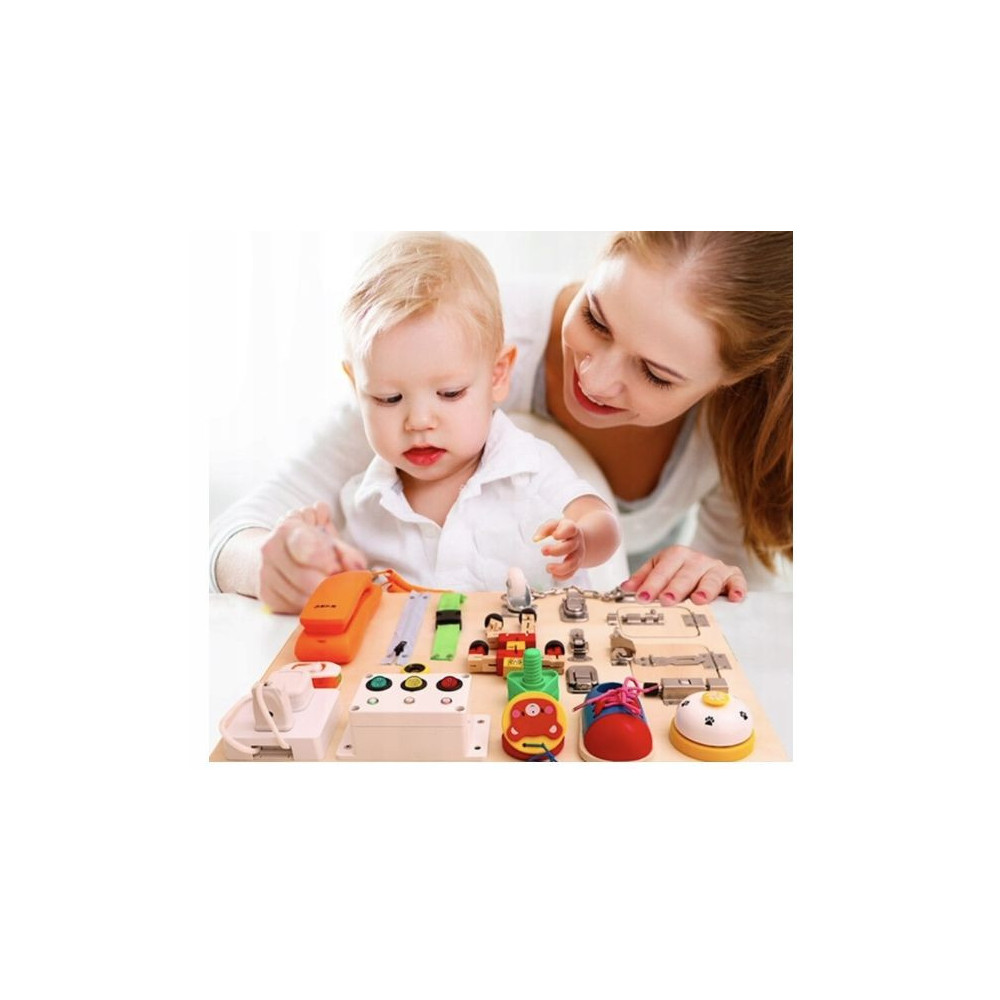 TABLICA SENSORYCZNA MANIPULACYJNA MONTESSORI MATA PREZENT DLA DZIECI