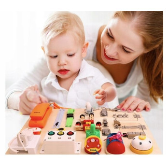 TABLICA SENSORYCZNA MANIPULACYJNA MONTESSORI MATA PREZENT DLA DZIECI