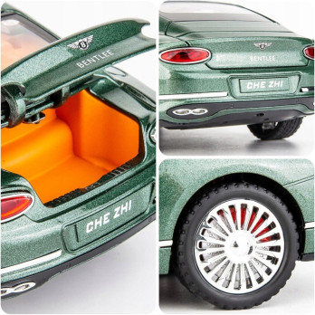 BENTLEY CONTINENTAL GT METALOWY MODEL SAMOCHODU 1:24 DŹWIĘK ŚWIATŁO CZARNY