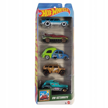HOT WHEELS SAMOCHODZIKI 5-PAK ZESTAW POJAZDÓW HW GETAWAYS JBJ77