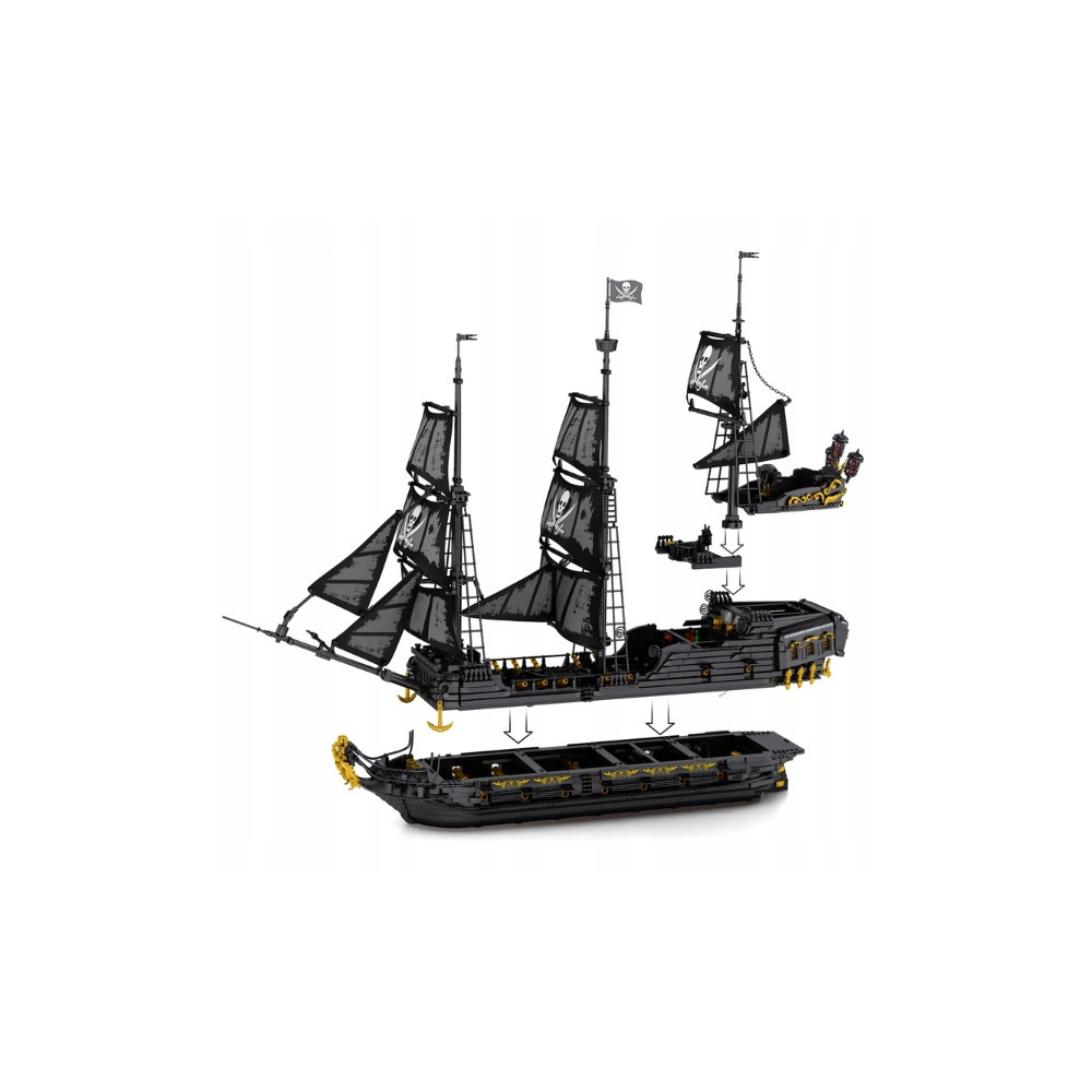 KLOCKI REOBRIX CZARNA PERŁA STATEK PIRACKI THE BLACK PEARL 4708 el. TECHNIC