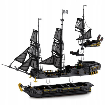 KLOCKI REOBRIX CZARNA PERŁA STATEK PIRACKI THE BLACK PEARL 4708 el. TECHNIC