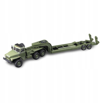 WOJSKOWY SAMOCHÓD ZDALNIE STEROWANY URAL MILITARY Z PRZYCZEPĄ 1/16 PREZENT