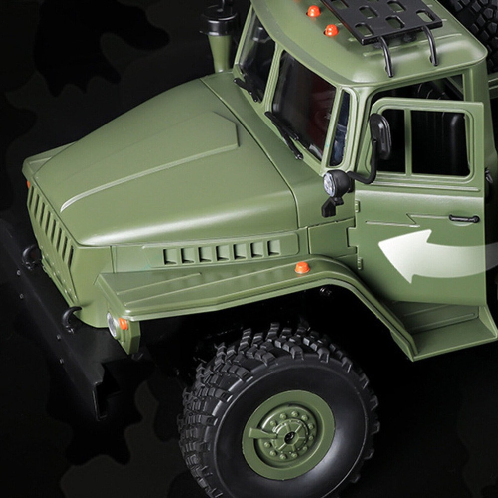 WOJSKOWY SAMOCHÓD ZDALNIE STEROWANY URAL MILITARY Z PRZYCZEPĄ 1/16 PREZENT