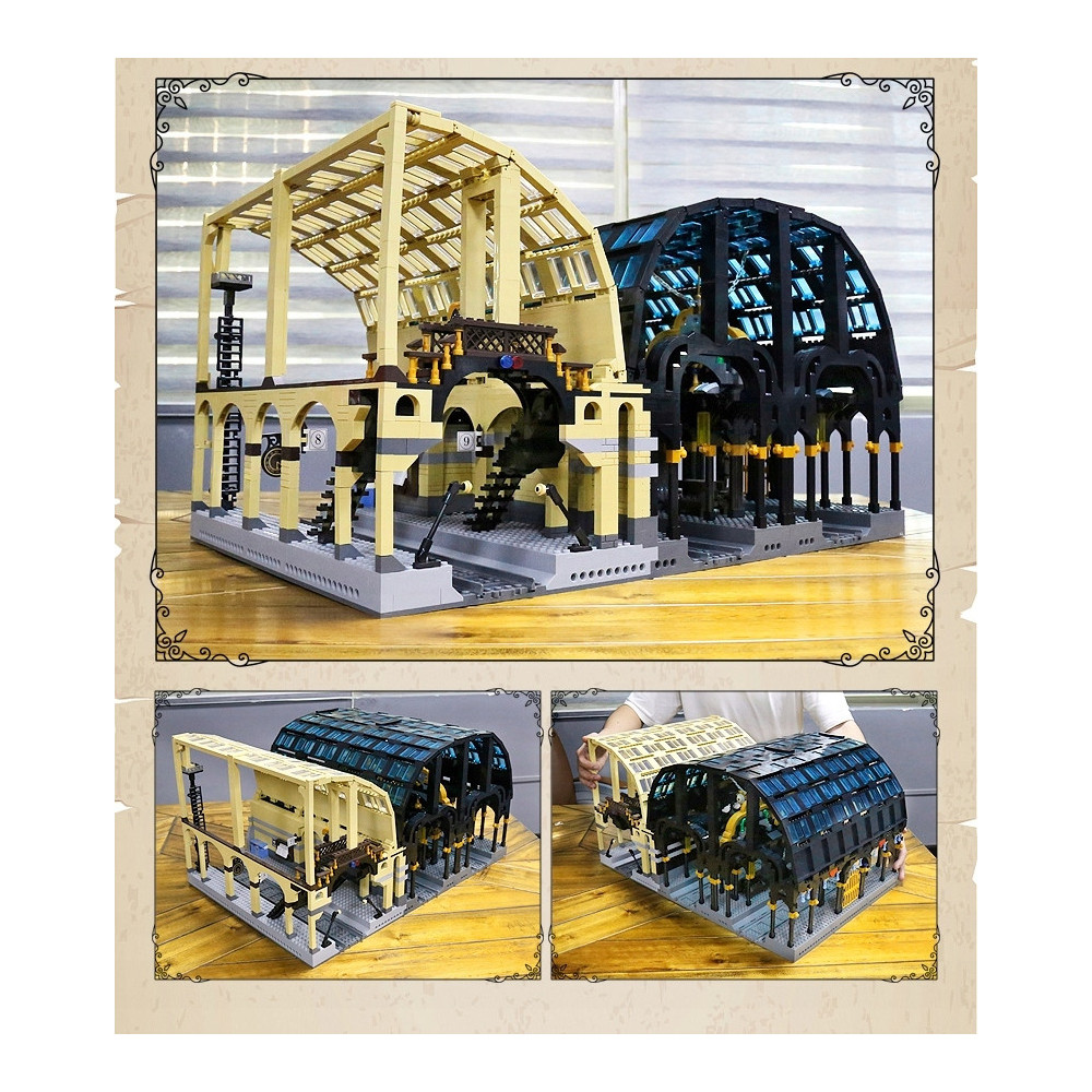 Mould King Zestaw Klocków 12011 Hogwart Peron 9 i 3/4 Stacja Do Magic TRAIN