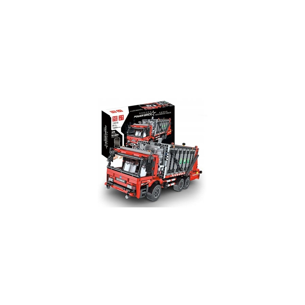 Mould King Klocki Konstrukcyjne 15019 Ciężarówka Śmieciarka 1689 elementów