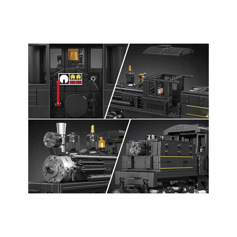 Mould King 12032 Klocki Konstrukcyjne Model Pociągu Parowego 880 elementów