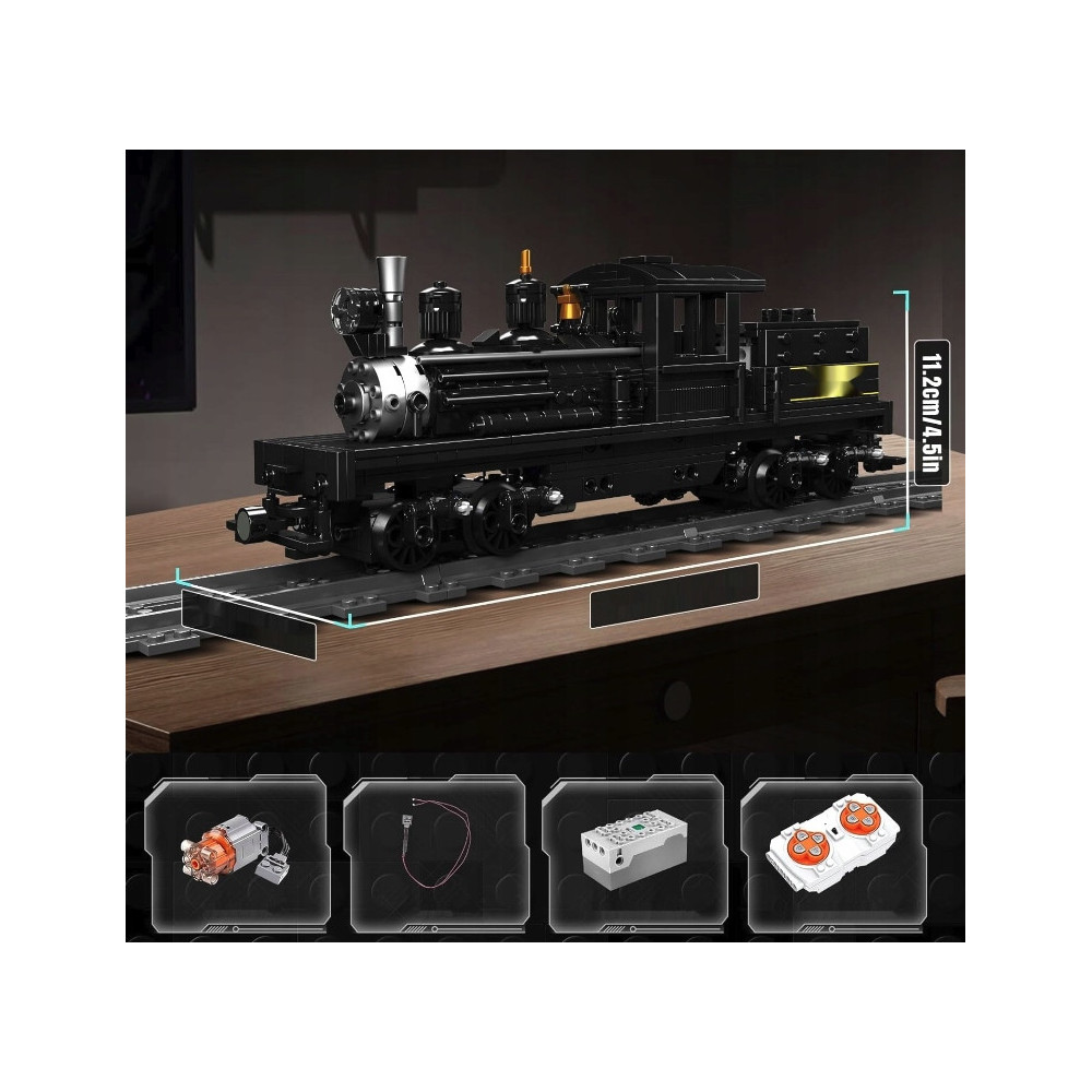 Mould King 12032 Klocki Konstrukcyjne Model Pociągu Parowego 880 elementów