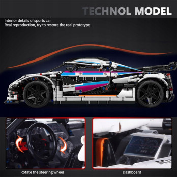 KLOCKI MOULD KING 13120S SPORTOWY MODEL SAMOCHODU KOLEKCJONERSKI 3063 ele.