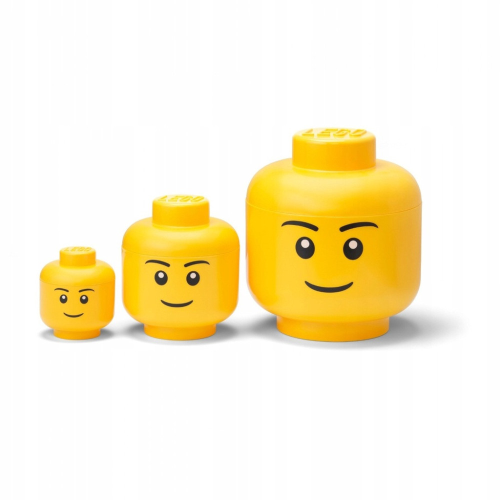 LEGO Classic 4334080 Zestaw pojemników na LEGO Chłopiec Głowa Uśmiech