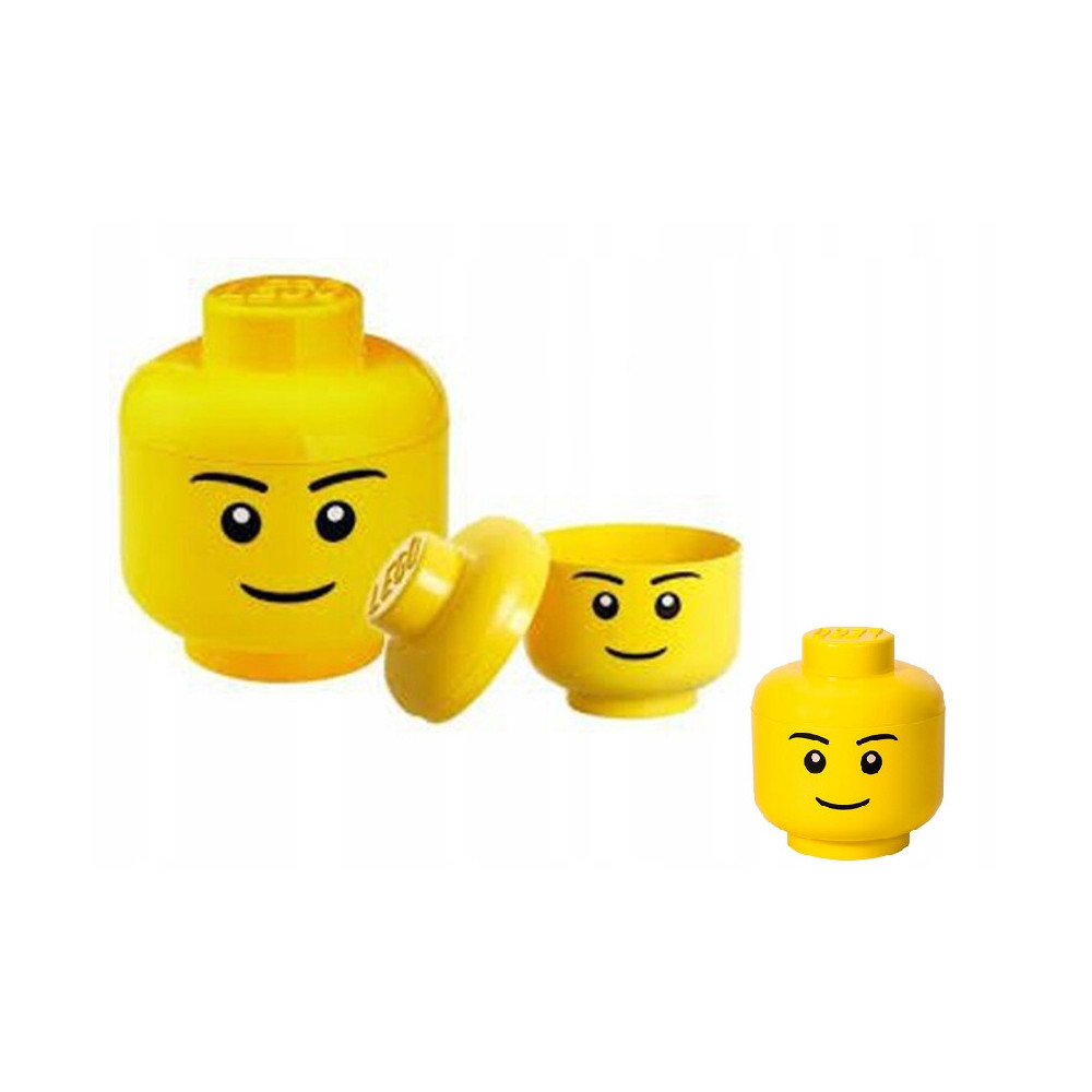 LEGO Classic 4334080 Zestaw pojemników na LEGO Chłopiec Głowa Uśmiech