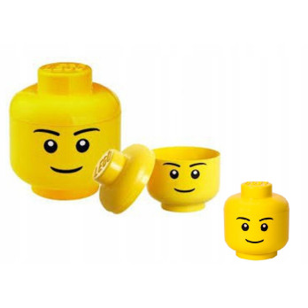 LEGO Classic 4334080 Zestaw pojemników na LEGO Chłopiec Głowa Uśmiech