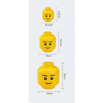 LEGO Classic 4334080 Zestaw pojemników na LEGO Chłopiec Głowa Uśmiech