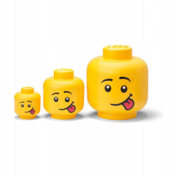 LEGO Classic 43340801 Zestaw pojemników na LEGO Głuptasek Głowa Tilly