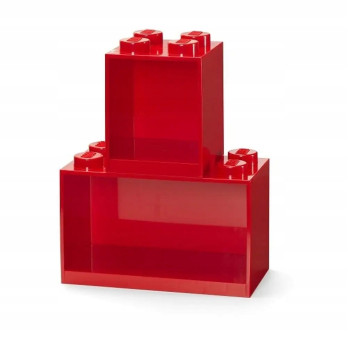 LEGO STORAGE ZESTAW DWÓCH PÓŁEK WISZĄCYCH PUDEŁKA CZERWONE RED 4117