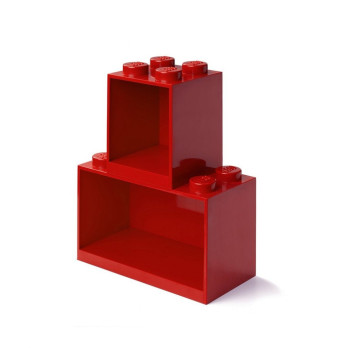 LEGO STORAGE ZESTAW DWÓCH PÓŁEK WISZĄCYCH PUDEŁKA CZERWONE RED 4117