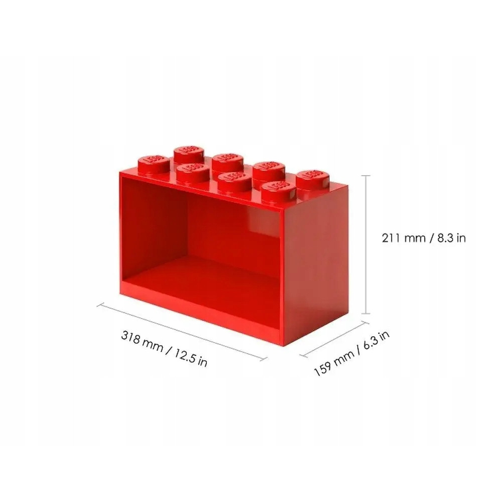 LEGO STORAGE ZESTAW DWÓCH PÓŁEK WISZĄCYCH PUDEŁKA CZERWONE RED 4117